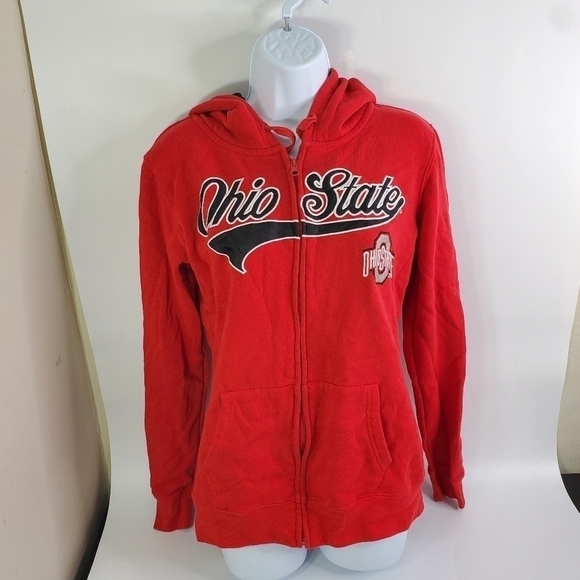 Ohio State University Buckeyes NCAA Apparel Hooded Jacket Full Zip Logo Size M - Picture 2 of 9